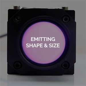 Emitting shape and size