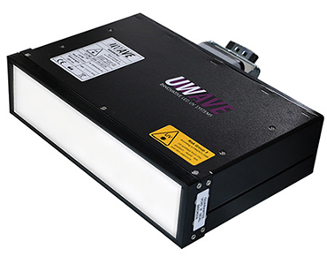 The ULINE is a water-cooled and powerful UV LED linear curing lamp. It is UWAVE's most powerful product which suits high-speed printing processes such as inks and varnishes curing in various fields of industry.